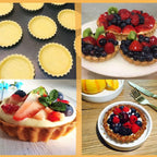 Mini Tart Pans 4 Inch with Removable Bottom, Nonstick Quiche Pan Fluted Carbon Steel Pie Tart Pans for Baking Tartlets, Mousse Cakes, Tart Shells – Set of 7