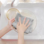 Homaxy 100% Cotton Waffle Weave Kitchen Dish Cloths, Ultra Soft Absorbent Quick Drying Dish Towels, 12 x 12 Inches, 6-Pack, Light Gray