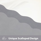 Scalloped Coffee Bar Mat for Countertop, Cute Dish Drying Mats for Kitchen Counter, Diatomite Absorbent Mat for Coffee Station, Kitchen Aesthetic Decor (16"x24", Grey)