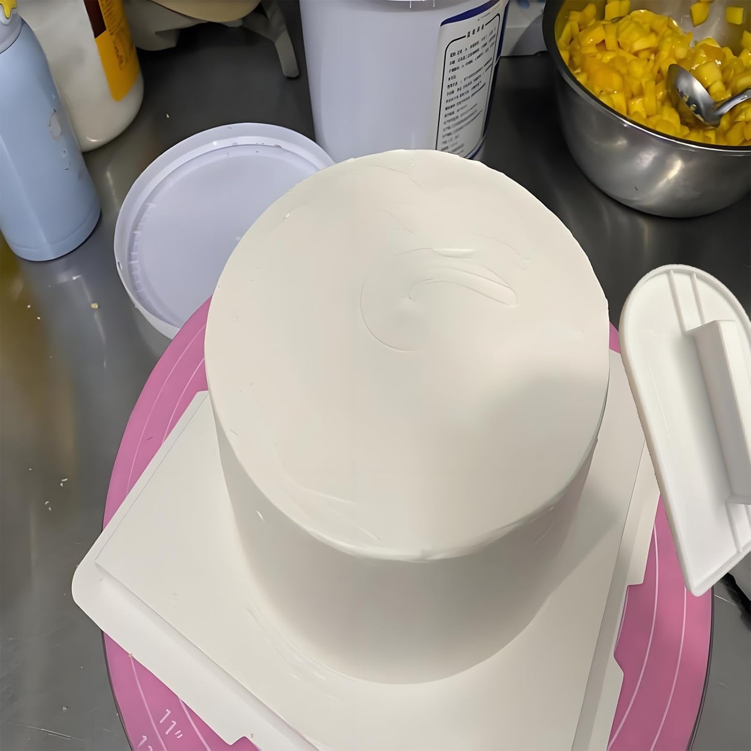 2 PCS Fondant Smoothing,Cake Decoration Icing Smoother, Paddle Fondant Polisher Finisher Sugarcraft Cups,fondant paddle,White,14.5 x 8 cm/5.7" x 3.1"