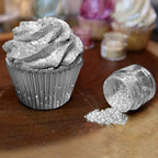 BAKELL Silver Edible Glitter, 45 Grams | TINKER DUST Edible Glitter | KOSHER Certified | 100% Edible Glitter | Cakes, Cupcakes, Cake Pops, Drinks, Dessert Vegan Glitter & Dusts (45g Shaker, Silver)