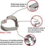 Heart Cookie Cutters Set 6Pcs, Stainless Steel Sturdy Metal Fondant Cookie Cutters Biscuit Mold Kitchen Accessories Tool, Valentine's Day Holiday Birthday Family Party