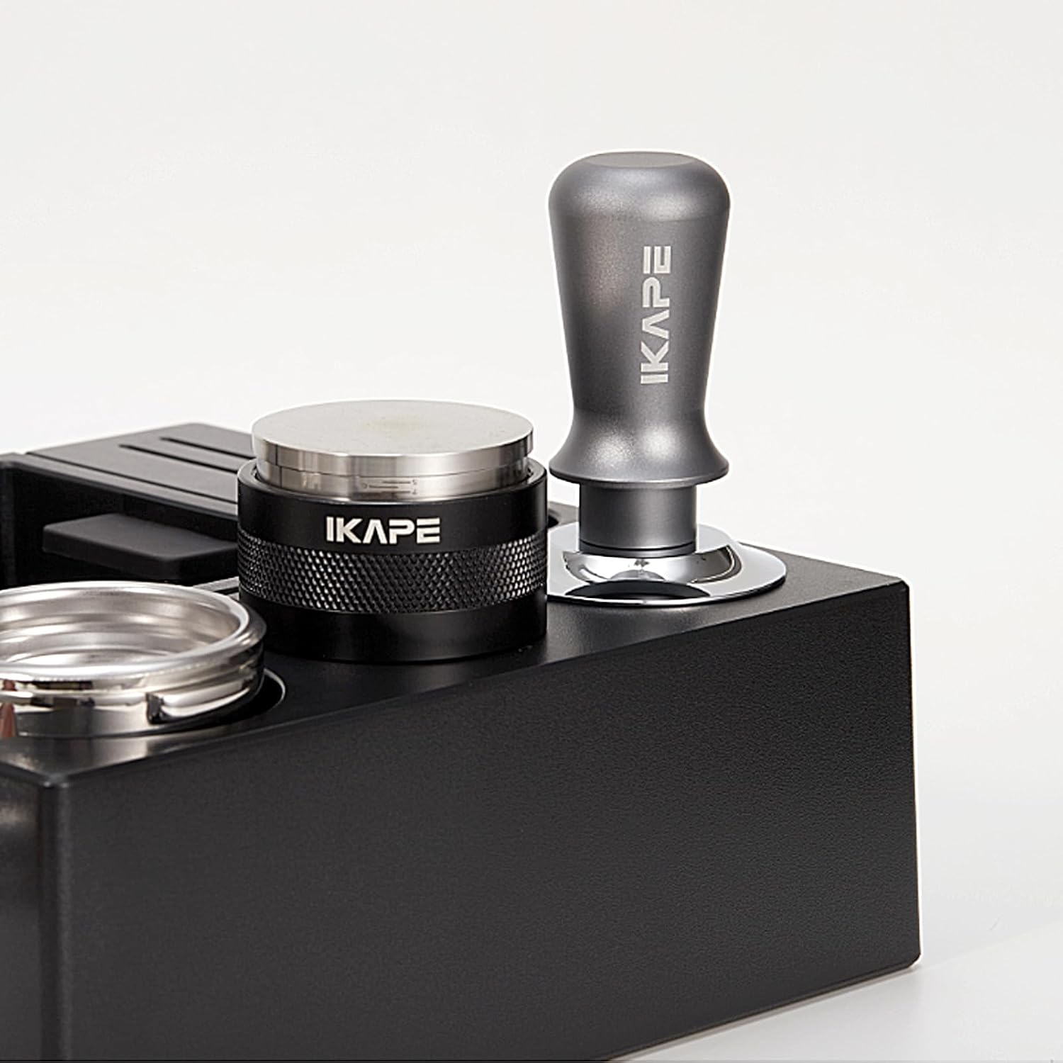 IKAPE 51MM Palm Espresso Tamper, Premium Barista Coffee Tamper with Calibrated Spring Loaded, 100% Flat Stainless Steel Base Tamper for Espresso Machine