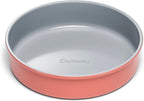 Caraway Non-Stick Ceramic 9” Circle Pan - Naturally Slick Ceramic Coating - Non-Toxic, PTFE & PFOA Free - Perfect for Birthday Cakes, Tartes, & More - Perracotta