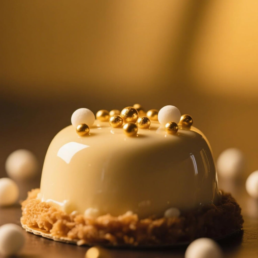 Twisweet Edible Pearl Sprinkles, Gold and White Pearls for Cake Decorating, Gold Sugar Sprinkles for Baking, Mix Size Candy Pearls, Cake Topper Ice Cream Toppings Cupcake Cookie Dessert Decorations, Christmas Wedding Birthday Party Supplies (130g/4.58oz)