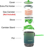 Fire-Maple Fixed Star X2 Backpacking and Camping Stove System Outdoor Propane Camp Cooking Gear Portable Pot Jet Burner Set Ideal for Hiking, Trekking, Fishing, Hunting Trips and Emergency Use