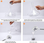 1000 PCS Decanter Cleaning Beads, 304 Stainless Steel Cleaning Balls for Glassware, Reusable Cleaning Beads for Wine Decanters Water Bottle Carafe and Vase