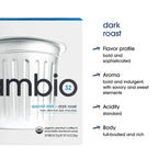 Cambio Roasters® Dark Roast Coffee Pods Recyclable Aluminum K Cup Dark Roast Coffee Pods Dark Roast, 10 Count, KCup Compatible, 100% Arabica Beans