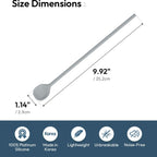 2Pcs Carrotez 9.9" Silicone coffee stirrer, Long Coffee Spoon, Reusable Iced Tea Spoon, Multipurpose Beverage Stirring Stick - Grey