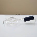 Portable glass coffee bean roaster - High borosilicate glass manual home coffee roasting kit, suitable for small batch roasting of nuts and coffee beans, stove-safe (50-80 grams capacity)