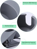 Kalolary New Drinking Cup Holder Clip with Groove, Table Bottle Cup Stand DIY Glass Cup Clamp Storage Saucer Clip Water Coffee Mug Holder Saucer Clip for Home Desk, Gray