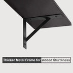 DINZI LVJ Long Wall Shelves, 47.3Inch Wall Mounted Shelves Set of 2, Extra Large Wall Storage Ledges with Sturdy Metal Brackets for Living Room, Bathroom, Bedroom, Kitchen, Espresso