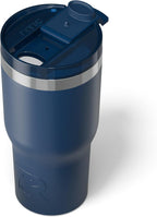 RTIC 20oz Essential Tumbler with Lid, Insulated, Stainless Steel, Metal, Double Wall Vacuum-Insulation, Ceramic Lined, Travel Cup for Iced Coffee, Tea, Hot and Cold Drink, Navy