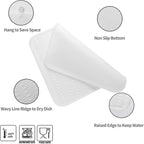 Silicone Dish Drying Mat for Multiple Usage,Easy clean,Eco-friendly,Heat-resistant Silicone Mat for Kitchen Counter or Sink,Refrigerator or Drawer Liner Translucent 2XL 24 inches x 18 inches