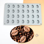 mostsom Bakeware Coffee Bean Shape Silicone Mold for Cake Mousse Dessert Chocoalte Non-Stick Soap Mould (K_ Coffee Bean)