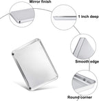 TeamFar Toaster Oven Pan Tray with Cooling Rack, Stainless Steel Toaster Ovenware Pan, Compact 8''x10''x1'', Healthy & Non Toxic, Rust Free & Easy Clean - Dishwasher Safe