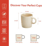 Sweese 4-Pack Porcelain Espresso Cups, Beige High-Grade Durable Professional, 3.5 Fluid Ounces nan nan