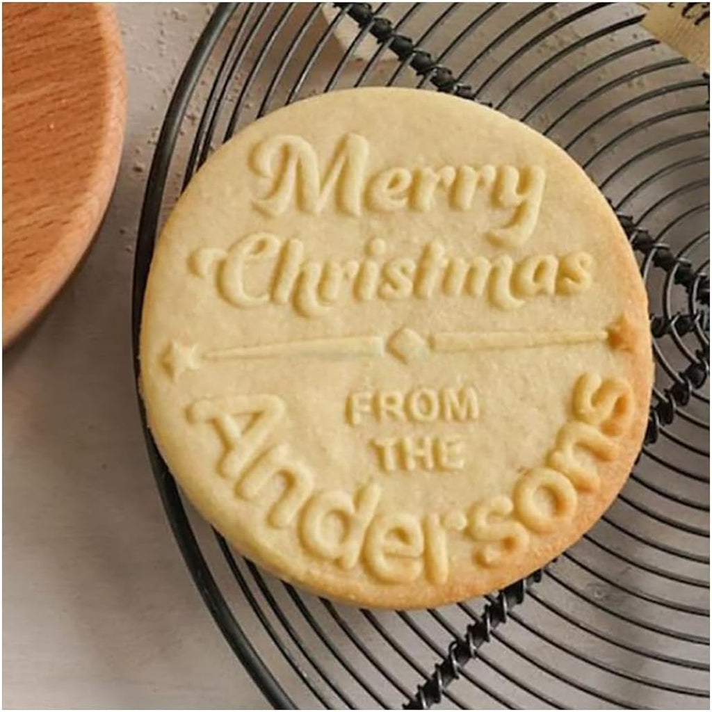 2025 Personalized Christmas Cookie Stamp Unique 3D Embossed Design Fun Tool for Baking Art (B)