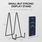 HONGYUTAI 3 Pack 8 Inch Plate Stands for Display Picture - Table Top Display, Decorative Metal Frame Holders for Book, Photo and Platter, Tabletop Art, Black