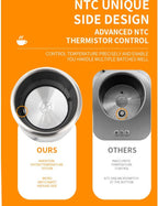 Electric Milk Frother Has Hot and Cold Functions 700-ml Split Stainless Steel Automatic Milk Frother and Steamer with Transparent Lid, Anti-Dry,Dishwasher-Safe