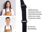 I Love Pizza Bib Apron with Adjustable Neck for Men Women,Suitable for Home Kitchen Cooking Waitress Chef Grill Bistro Baking BBQ Cobbler Apron