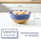 Hasense Salad Bowls Set of 2, 9 Inch Purple Ceramic Serving & Mixing Bowls - 84 Ounce, Microwave Safe: Perfect for Entertaining, Cooking, Baking & Dinner Plates