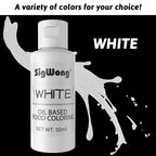 Oil Based Food Coloring for Chocolate - 50ml White Upgraded Edible Oil Based Food Dye for Cake Decorating, Icing Frosting, Fondant, Baking, Candy Melts, Cookie, Meringues - 1.69 Fl.Oz Bottles