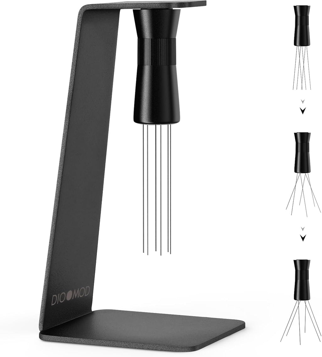 WDT Tool Espresso Distribution Kit with Magnetic Stand, 6 x 0.4mm Ultra-Fine 304 Stainless Steel Needles, Espresso Distribution Tool,Essential WDT Tool Accessory for Coffee Lovers & Home Brewers