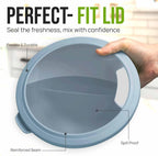 Zulay Kitchen 12 Piece Plastic Mixing Bowls with Leak-Proof Lids Set - Microwave and Freezer Safe Kitchen Mixing Bowls for Preparing, Serving and Storing - Large Nesting Bowls (Twilight Ombre)