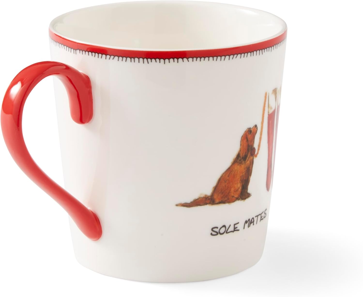 Spode Kit Kemp 12oz Doodle Mug | Sole Mates- Unique Doodle Pattern | Fine China | Dishwasher Safe | For Coffee and Tea | Ideal Celebration Gift | Home or Office Use