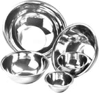 YBM HOME Stainless Steel Mixing Bowls (Set of 5) for Baking, Cooking, and Prepping, Includes 0.5, 0.75, 1.5, 2.5, 3.25 Quart, Stackable for Convenient Storage, 1195-2532-2533-1174-1191set