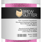 Pink BREW GLITTER Edible Glitter For Drinks, Cocktails, Beer, Garnish Glitter & Beverages | KOSHER & HALAL Certified | 100% Edible & Food Grade | Vegan, Gluten, Nut Free (25g, Pink)