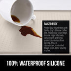 GORILLA GRIP Silicone Coffee Mat, Espresso Drink Bar Station Accessories, Waterproof Heat-Resistant Dish Drying Mats, Stay in Place on Kitchen Counter, Home Kitchen Decor Essentials, 10x14, Almond