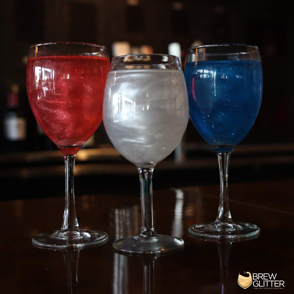 White BREW GLITTER Edible Glitter For Drinks, Cocktails, Beer, Garnish Glitter & Beverages | KOSHER & HALAL Certified | 100% Edible & Food Grade | Vegan, Gluten, Nut Free (25g, White)