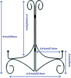 Plate Stand for Display with Hinged Folding Design, 6 Inch Picture Stands for Tables, Small Easels for Displaying Book, Art Piece, Photo and Platter, 6’’ Black