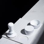 IKAPE 51mm Espresso Tamper, Premium Barista Coffee Tamper with Calibrated Spring Loaded, 100% Flat Stainless Steel Base Tamper for Espresso Machine(White)