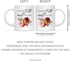 Andaz Press Fall Burgundy Marsala 11oz. Ceramic Coffee Tea Mug, I Love Fall Most Of All, 1-Pack, Floral Blooms Graphic, Friend, Family, Coworker, Autumn Season, Thanksgiving Ideas
