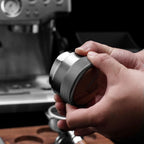 CrossCreek 54mm Espresso Distributor | Adjustable Depth Distribution Tools Fits 54mm Breville Portafilter | Stainless Steel & Walnut Coffee Distributor | Espresso Machine Accessories for Coffee Bar