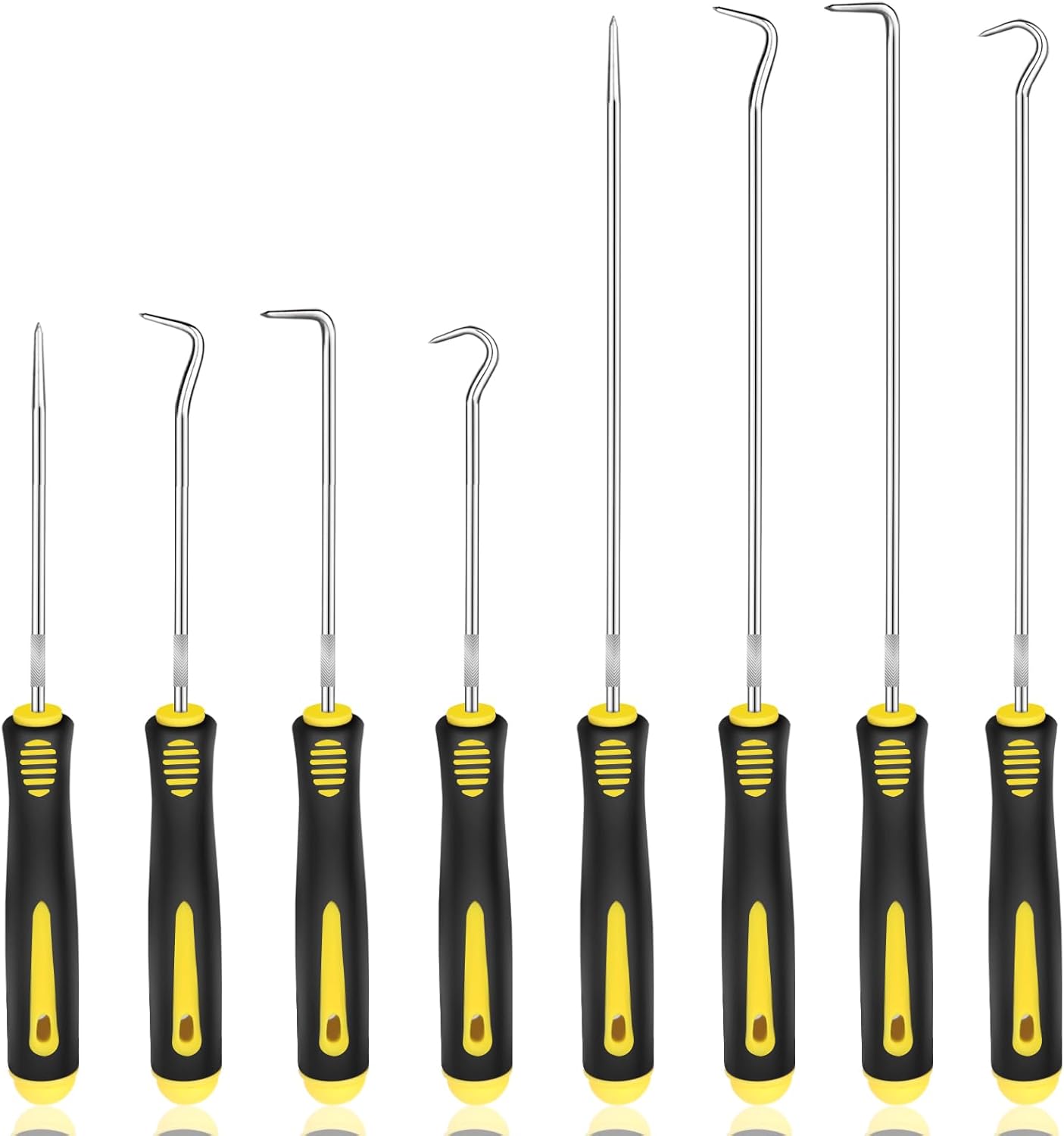 Aleric 8 Pieces Pick and Hook Tools Set, Precision Automotive Pick Tool for Car Auto Oil Seal, Pick Set Mechanic, Picks Tool Set to Remove Hoses and Gaskets, Pick Hooks Puller Remover Kit
