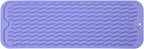 Silicone Dish Drying Mat for Multiple Usage,Easy clean,Eco-friendly,Heat-resistant Silicone Mat for Kitchen Counter,Sink,Bar,Bottle,or Cup Light Purple M 17 inches x 6 inches