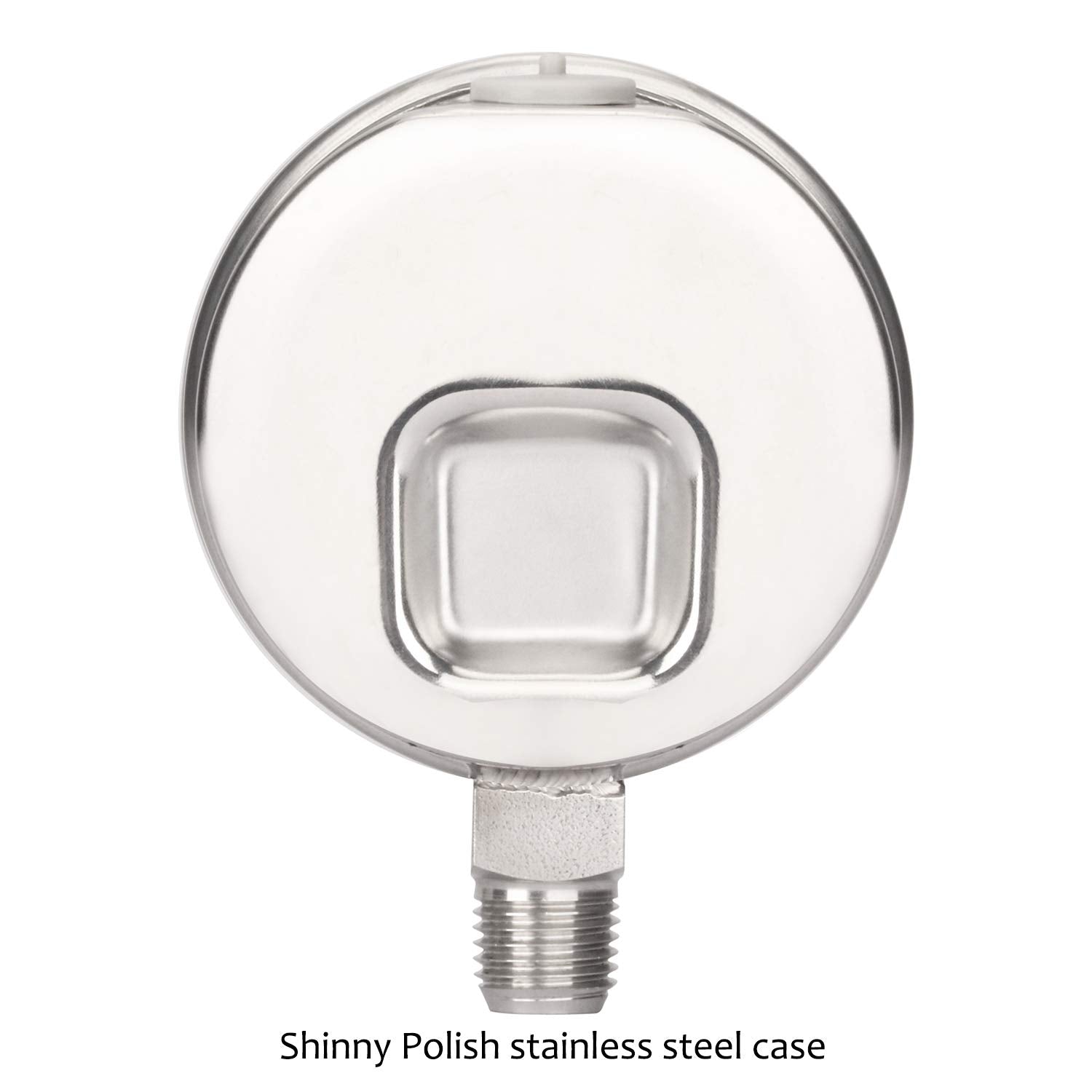 MEASUREMAN 2-1/2" dial,Glycerin Filled Hydraulics Pressure Gauge Stainless Steel case, 316 SS Wetted Part, 0-10000psi/bar1/4 NPT,Lower Mount