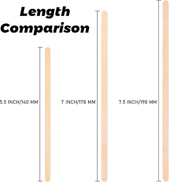 ANTETOK Wooden Coffee Stirrers - Coffee Stir Sticks 7 Inch,500pcs Disposable Birch Wood Coffee/Beverage Stirrers,Swizzle Drink Sticks,Coffee Bar Accessories