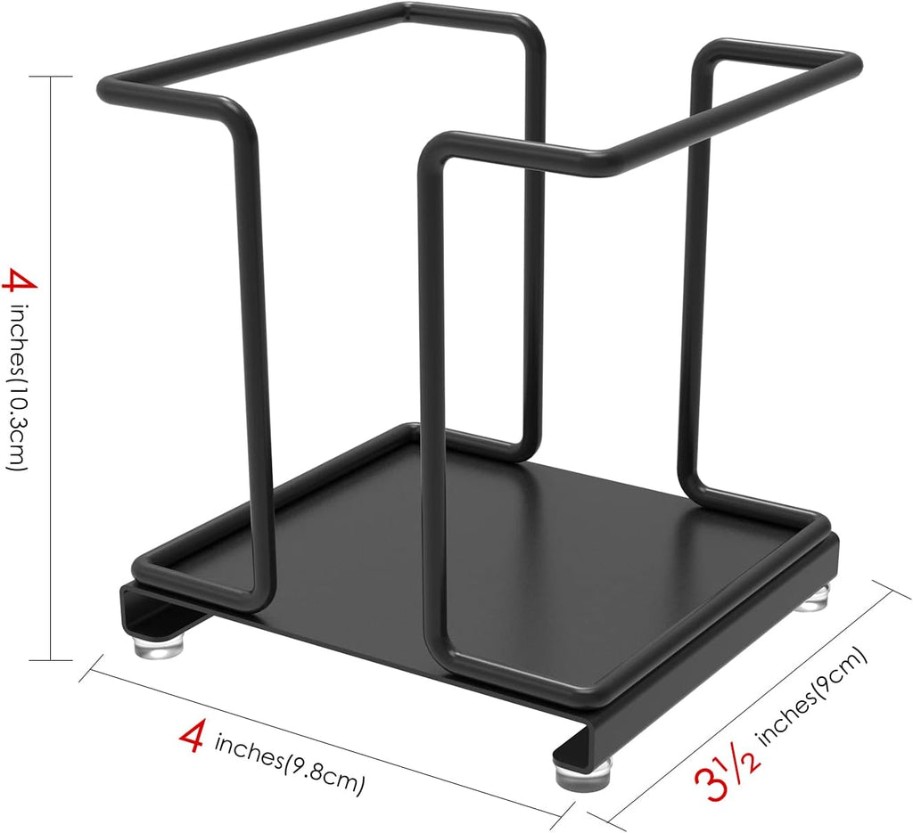 Metal Bathroom Cup Dispenser, Disposable Paper Bathroom Cup Holder, Countertop Cup Storage Organizer for Home Office (Black)