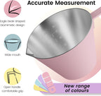 MHW-3BOMBER Espresso Measuring Cup with 3 oz Sauce Cup Espresso Shot Cup Stainless Steel Pouring Cup for Tomato Sauce|Steak Sauce|Desserts|Beverages| (Pink) G5739-OS