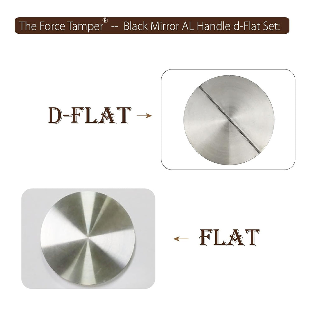 The Force Tamper Automatic Impact Adjustable Constant Pressure and Autoleveling Coffee Tamper Black Mirror Jellyfish AL Handle Set Pro (Flat-Distribute Set, 53.00mm)