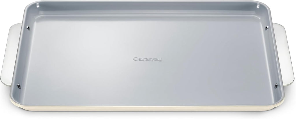 Caraway Non-Stick Ceramic Baking Sheet - Naturally Slick Ceramic Coating - Non-Toxic, PTFE & PFOA Free - Perfect for Baking, Roasting, and More - Large (18" x 13") - Cream