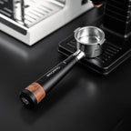 51mm Espresso Bottomless Portafilter with 2 Ear | Stainless Steel Basket and Black Aluminum Alloy Handle | Fits De’Longhi ECP3420 / EC155 / BCO430 / EC260 Espresso Machine | Accessories