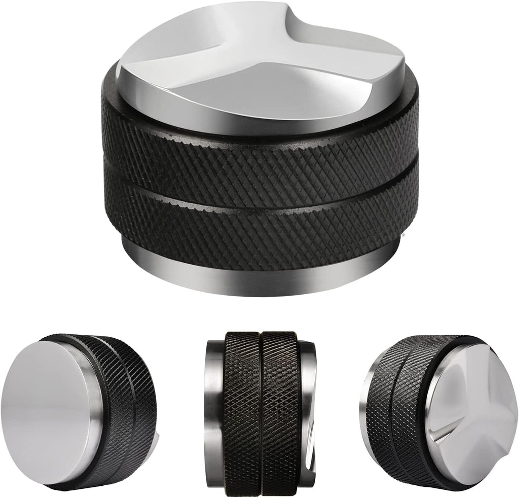 51mm Espresso Tamper, Coffee Distributor Adjustable Height, Coffee Leveler Fits with Two-in-one Double-head and Flat-bottom Three Leaf for Macaroons Espresso Coffee