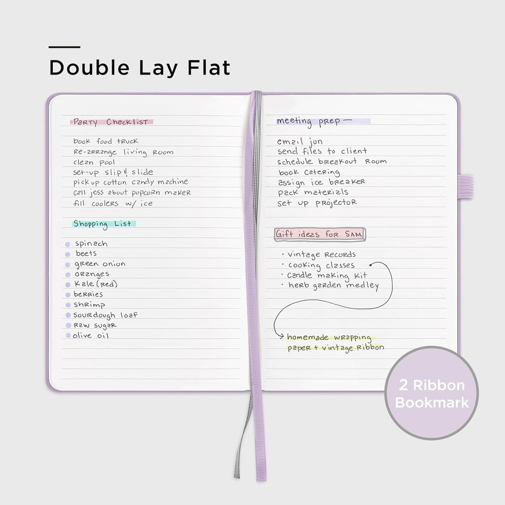 &And Per Se Lined Journal Notebook for Women&Men with Pattern, 160 Pages 100GSM Thick Paper, A5 Hardcover Journals for Writing(Lavender)