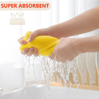 Homaxy 100% Cotton Waffle Weave Kitchen Dish Cloths, Ultra Soft Absorbent Quick Drying Dish Towels, 12 x 12 Inches, 12-Pack, Yellow